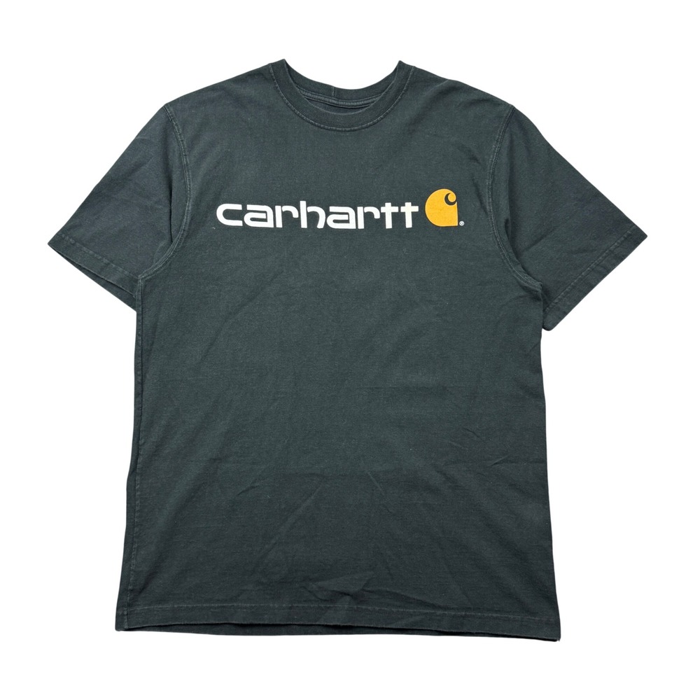 Carhartt Mens Medium Graphic Logo T-Shirt Original Fit Black Workwear